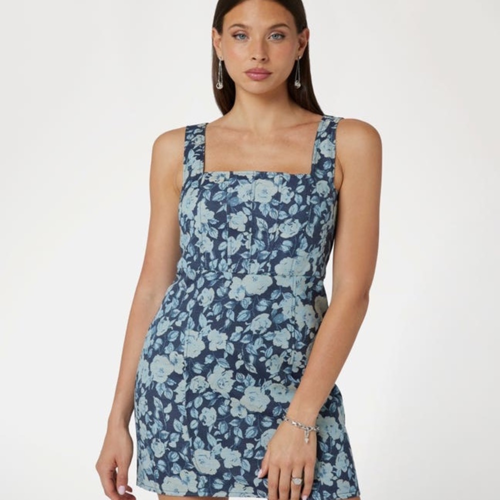 Guess Floral Blue Dress